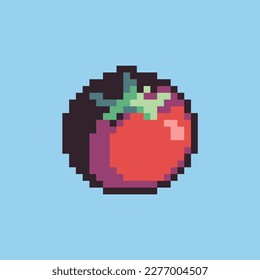 Pixel art illustration tomato. Pixelated tomato. red tomato pixelated
for the pixel art game and icon for website and video game. old school retro.