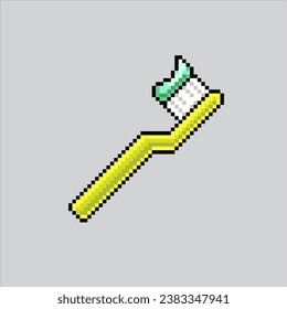 Pixel art illustration Tooth Brush. Pixelated Tooth Brush. Tooth Brush pixelated for the pixel art game and icon for website and video game. old school retro.