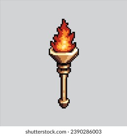 Pixel art illustration Torch. Pixelated Torch. Torch pixelated for
the pixel art game and icon for website and video game. old school retro.