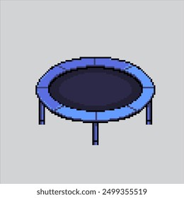 Pixel art illustration Trampoline. Pixelated Kid Trampoline. Playground kid trampoline icon pixelated for the pixel art game and icon for website and video game. old school retro.