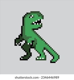 Pixel art illustration t-rex. Pixelated t-rex dino. t rex dinosaur reptile animal icon pixelated for the pixel art game and icon for website and video game. old school retro.