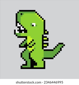 Pixel art illustration t-rex. Pixelated t-rex dino. t rex dinosaur reptile animal icon pixelated for the pixel art game and icon for website and video game. old school retro.
