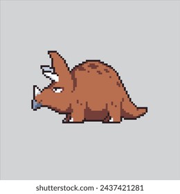 Pixel art illustration Triceratops. Pixelated Triceratops. Triceratops Dinosaur pixelated
for the pixel art game and icon for website and video game. old school retro.