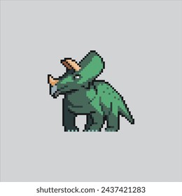 Pixel art illustration Triceratops. Pixelated Triceratops. Triceratops Dinosaur pixelated
for the pixel art game and icon for website and video game. old school retro.