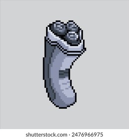 Pixel art illustration Trimmer. Pixelated electric Hair Shaver. Electric Trimmer Hair shaver Barber pixelated for the pixel art game and icon for website and video game. old school retro.