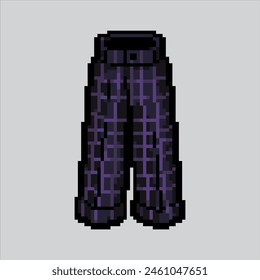 Pixel art illustration Trousers. Pixelated Trousers. Trousers Fashion pixelated for the pixel art game and icon for website and video game. old school retro.