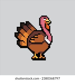 Pixel art illustration Turkey. Pixelated Turkey. Turkey farm pixelated for the pixel art game and icon for website and video game. old school retro.