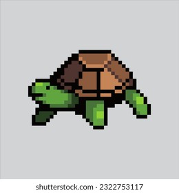 Ilustración de arte de Pixel Tortuga. Tortuga Pixelada. Icono de coral de tortuga marina pixelado
para el juego de arte píxel e icono para el sitio web y el juego de vídeo. retro de la vieja escuela.