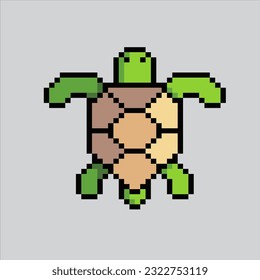 Ilustración de arte de Pixel Tortuga. Tortuga Pixelada. Icono de coral de tortuga marina pixelado
para el juego de arte píxel e icono para el sitio web y el juego de vídeo. retro de la vieja escuela.