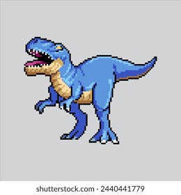 Ilustración de arte en píxeles Tyrannosaurus. T-rex pixelado. Tyrannosaurus T-rex Dinosaurio pixelado
para el juego pixel art y el icono para el sitio web y el videojuego.