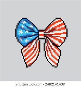 Pixel art illustration US Confetti. Pixelated United States Confetti. USA Confetti Independence Day pixelated for the pixel art game and icon for website and video game. old school retro.