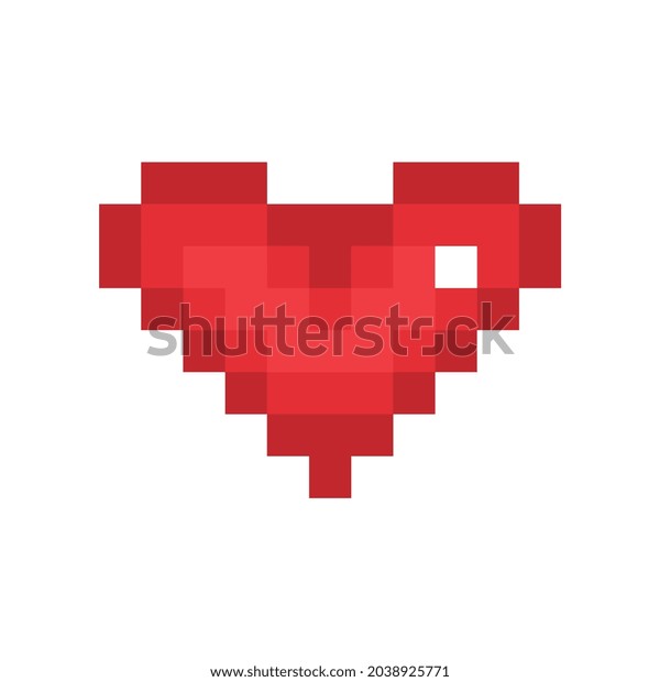 Pixel Art Illustration Vector Heart Shape Stock Vector (royalty Free 