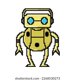 Pixel art illustration vector robot design kawaii