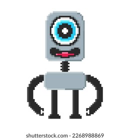 Pixel art illustration vector robot design kawaii