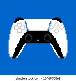A pixel art illustration of a video game controller.