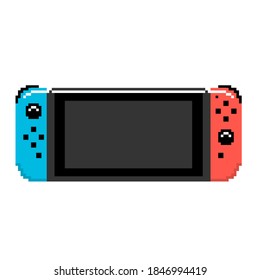 A Pixel Art Illustration Of A Video Game Console.