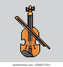 Ilustración de arte de Pixel Violin. Violin Pixelado. Icono de música violín pixelado
para el juego de arte píxel e icono para el sitio web y el juego de vídeo. retro de la vieja escuela.