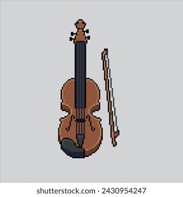 Pixel art illustration Violin. Pixelated Violin. Violin music instrument.
pixelated for the pixel art game and icon for website and video game. old school retro.