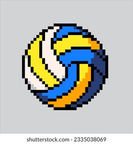 Pixel art illustration Volley Ball. Pixelated Volley Ball. Sports Volley Ball icon pixelated
for the pixel art game and icon for website and video game. old school retro.