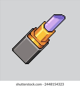 Pixel art illustration War Lipstick. Pixelated Lipstick. Lipstick beauty make up pixelated for the pixel art game and icon for website and video game. old school retro.
