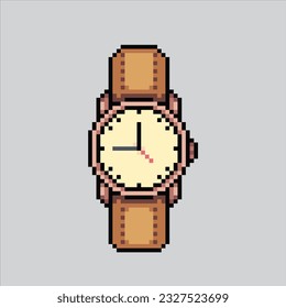 Pixel art illustration Watch. Pixelated Watch. Watch icon pixelated for the pixel art game and icon for website and video game. old school retro.