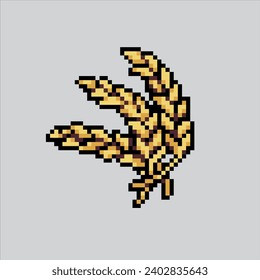 Pixel art illustration Wheat. Pixelated Wheat Rice. Wheat Rice Farm
pixelated for the pixel art game and icon for website and video game. 