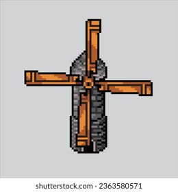 Pixel art illustration Windmill. Pixelated Windmill. Windmill Farm icon pixelated
for the pixel art game and icon for website and video game. old school retro.