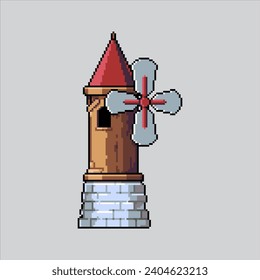 Pixel art illustration Windmill. Pixelated Windmill. Farm Windmill
pixelated for the pixel art game and icon for website and video game.