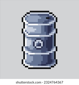 Pixel art illustration Wood steel barrel. Pixelated oil barrel. Wine Barrel icon pixelated
for the pixel art game and icon for website and video game. old school retro.