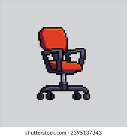 Ilustración de arte Pixel Cátedra de trabajo. Silla de trabajo Pixelado. Presidente de Office de trabajo
pixelado para el juego de arte píxel e icono para el sitio web y el videojuego. retro de la vieja escuela.