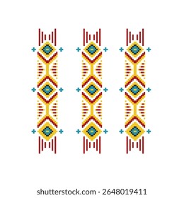 Pixel art de um indígena méxico