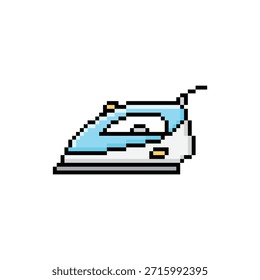 Pixel Art Iron 8 bit icono de Vector para el logotipo del juego de ordenador 