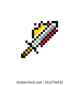 Pixel art, item, icon for the game. Vector illustration. Fantasy world. Old 8 bit style object.