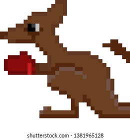Pixel Art Kangaroo With Hit