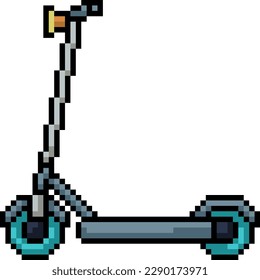 pixel art of kid scooter side