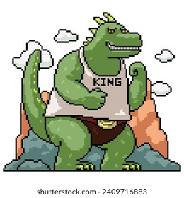 Pixelkunst des Königs des Monsters