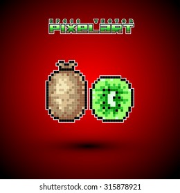 pixel art kiwi