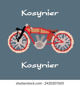 Pixel Art of Kosynier Classic Motorcycle with same color like in real life product