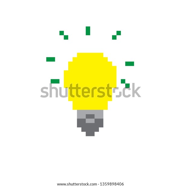 Pixel Art Lamp Stock Vector (royalty Free) 1359898406 