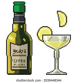pixel art of lemonade cold drink