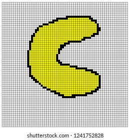 Pixel art letter C