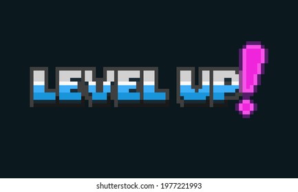 Pixel Art Level Text Design 80s Stock Vector (Royalty Free) 1977221993 ...