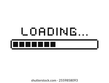 Pixel art  loading bar concept