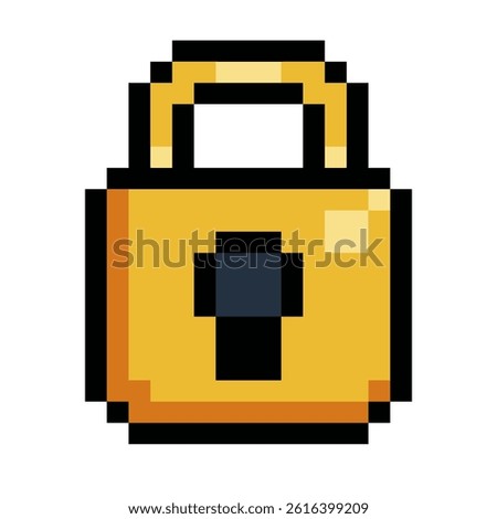 Pixel Art Lock Icon Data Security and Privacy