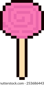 Pixel Art Lollipop-Vektorgrafik