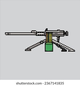 Pixel art Machine Gun. Pixelated Machine Gun. Machine Gun weapon icons background pixelated
for the pixel art game and icon for website and video game. old school retro.