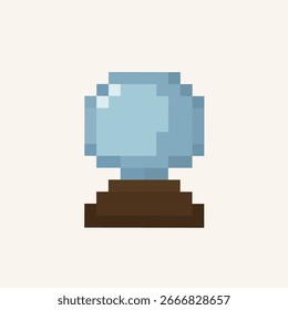 Icono de bola de cristal mágico de arte de píxeles