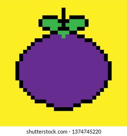 pixel art mangosteen