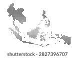 Pixel art map of southeast asia