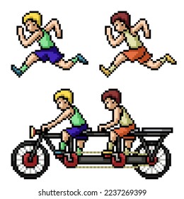 pixel art of marathon spot run